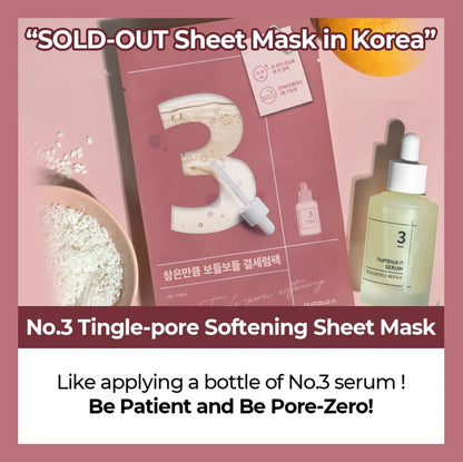 Numbuzin No. 3 Tingle-pore Softening Sheet Mask