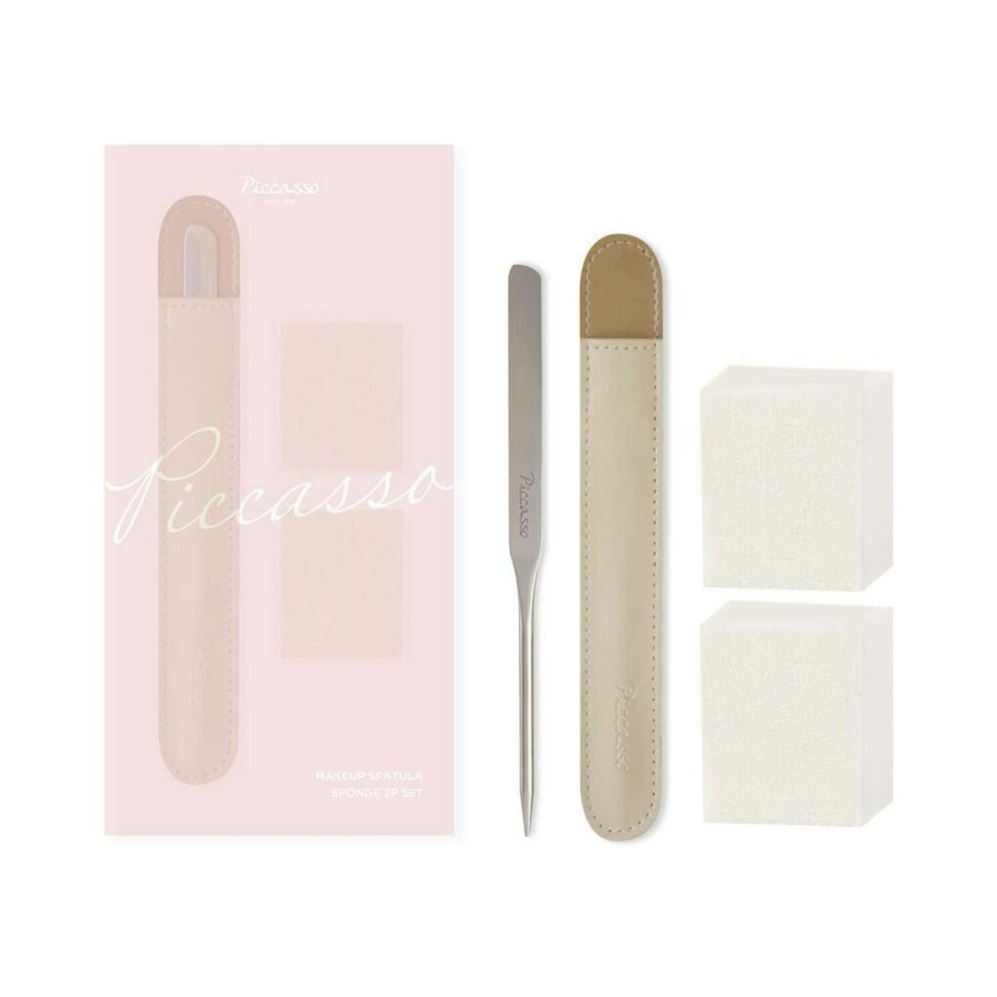 Piccasso Makeup Spatula Special Set (+ Latex Square Sponge 2P)